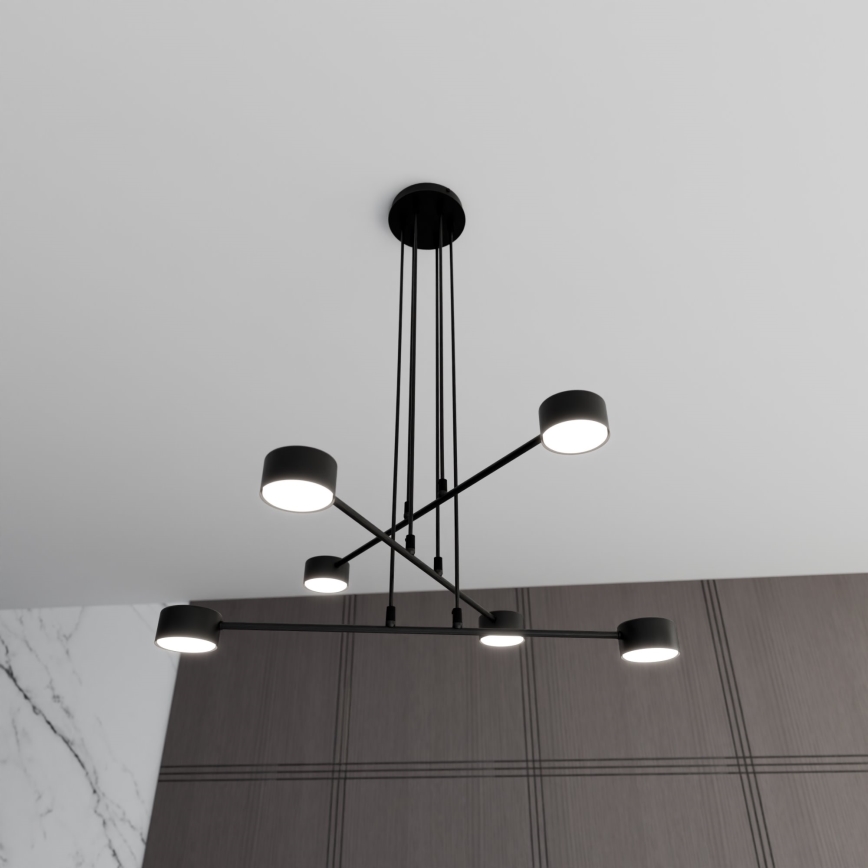 Pakabinamas sietynas MODUS 6xGX53/10W/230V juoda