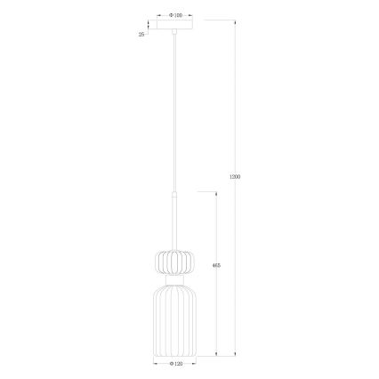 Pakabinamas sietynas MOLLY 1xE14/40W/230V diametras 12 cm auksas/rausva/mėlyna