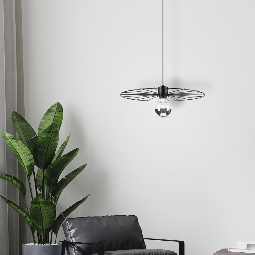 Pakabinamas sietynas MONTANA 1xE27/15W/230V diametras 45 cm juoda