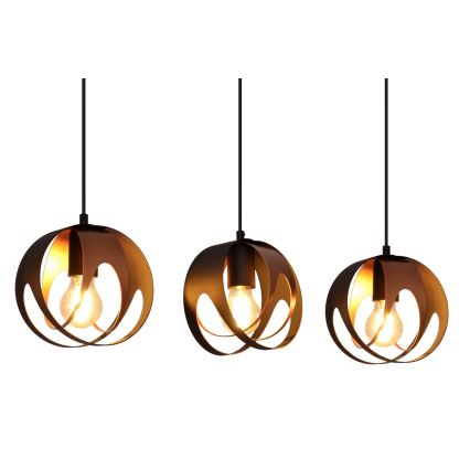 Pakabinamas sietynas MOONLIGHT 3xE27/15W/230V juodas/varis