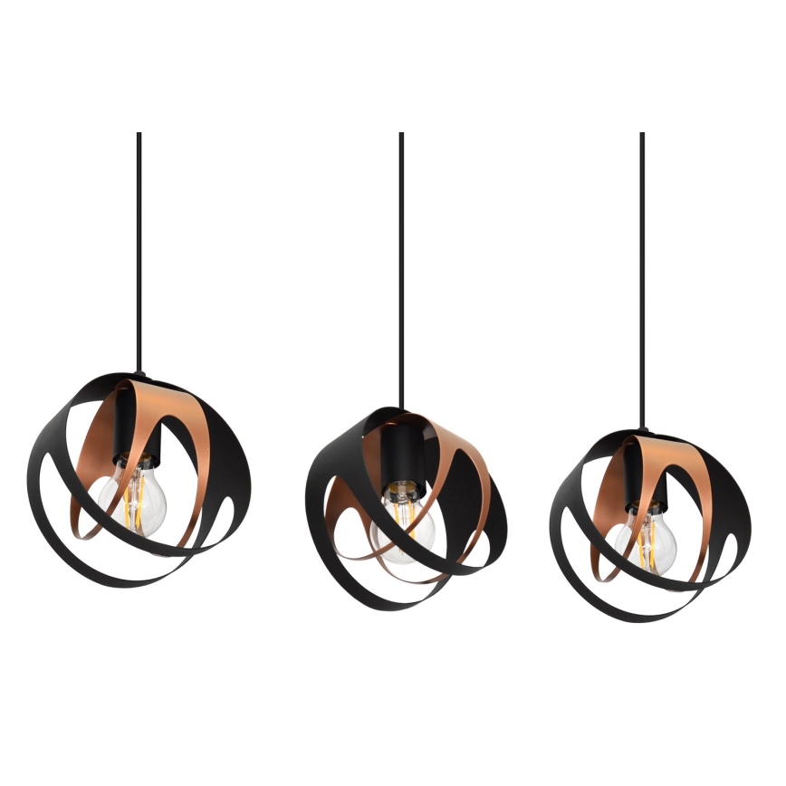 Pakabinamas sietynas MOONLIGHT 3xE27/15W/230V juodas/varis