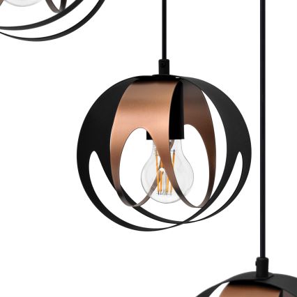 Pakabinamas sietynas MOONLIGHT 4xE27/15W/230V juodas/varis