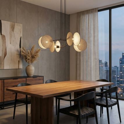 Pakabinamas sietynas MOTIF 4xE14/10W/230V smėlio spalva