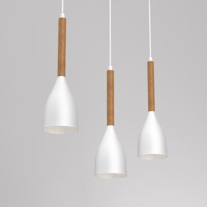 Pakabinamas sietynas MUZA NEW 3xE27/60W/230V baltas