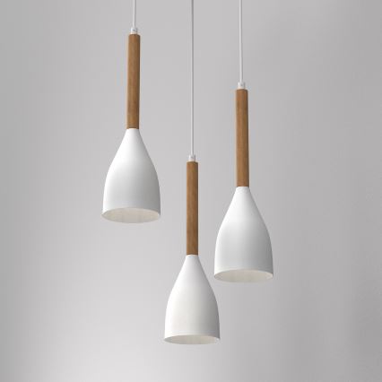 Pakabinamas sietynas MUZA NEW 3xE27/60W/230V bukas/balta