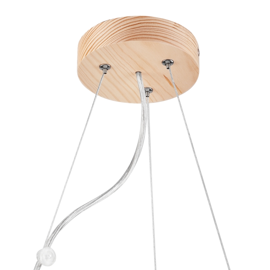 Pakabinamas sietynas NATURAL 3xE27/60W/230V ø 47 cm pušis