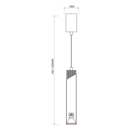 Pakabinamas sietynas NEO 1xGU10/8W/230V balta