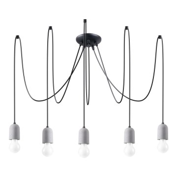 Pakabinamas sietynas NESO 5xE27/15W/230V voras betonas