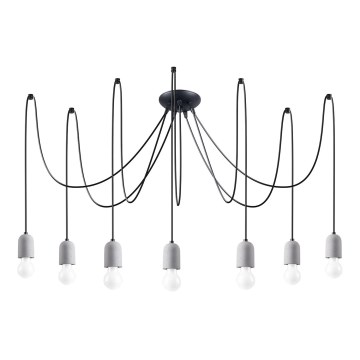 Pakabinamas sietynas NESO 7xE27/15W/230V voras betonas
