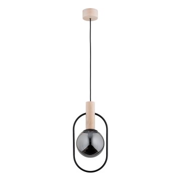 Pakabinamas sietynas NIKI 1xE14/10W/230V juoda/smėlio spalva