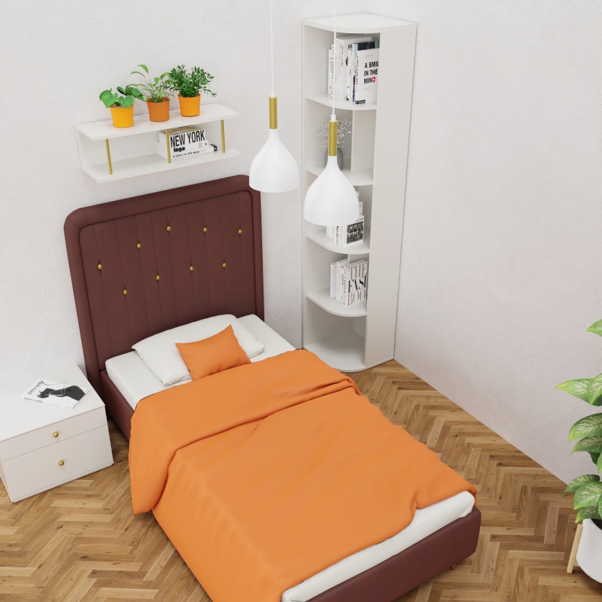 Pakabinamas sietynas NOAK 2xE27/15W/230V balta/auksas