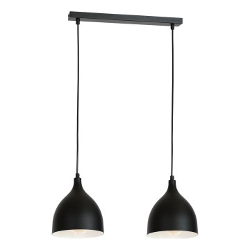Pakabinamas sietynas NOAK 2xE27/15W/230V juoda