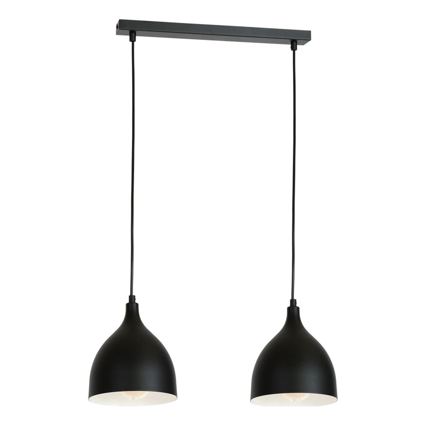 Pakabinamas sietynas NOAK 2xE27/15W/230V juoda