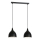 Pakabinamas sietynas NOAK 2xE27/15W/230V juoda