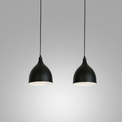 Pakabinamas sietynas NOAK 2xE27/15W/230V juoda