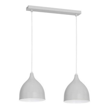 Pakabinamas sietynas NOAK 2xE27/15W/230V pilka