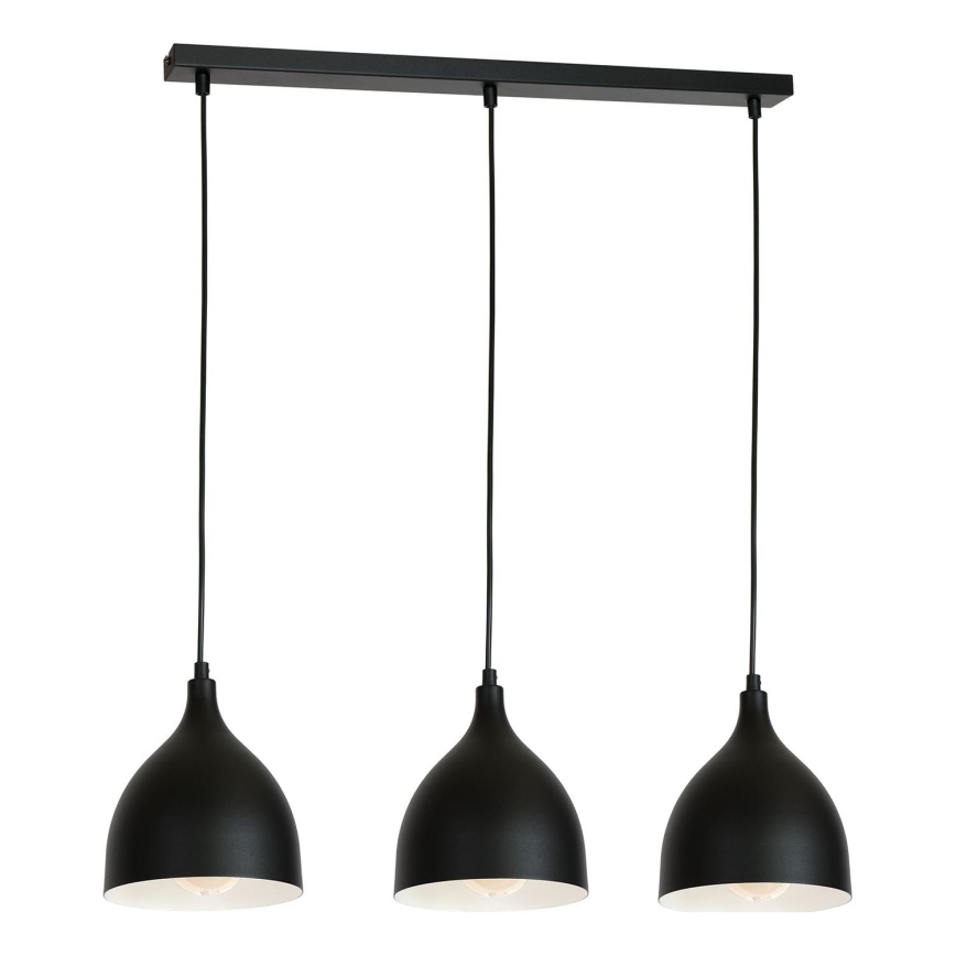Pakabinamas sietynas NOAK 3xE27/15W/230V juoda