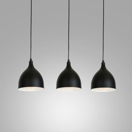 Pakabinamas sietynas NOAK 3xE27/15W/230V juoda