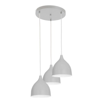 Pakabinamas sietynas NOAK 3xE27/15W/230V pilka