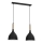 Pakabinamas sietynas NOAK WOOD 2xE27/15W/230V juoda/bukas