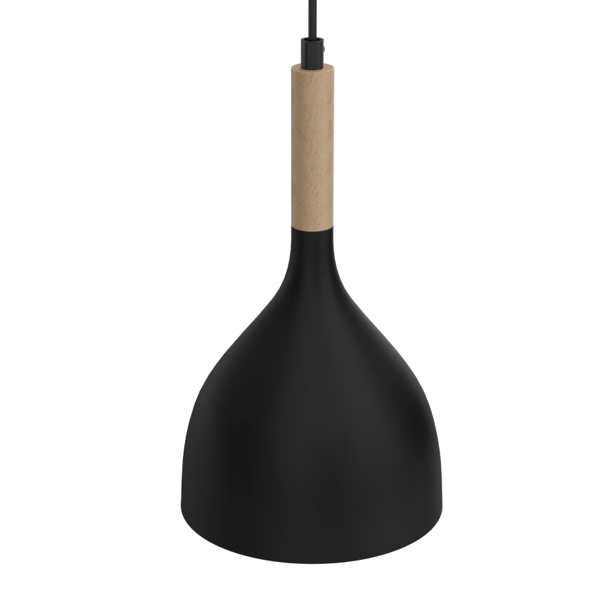 Pakabinamas sietynas NOAK WOOD 2xE27/15W/230V juoda/bukas