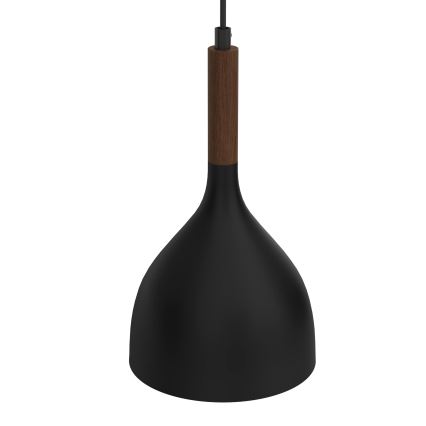 Pakabinamas sietynas NOAK WOOD 2xE27/15W/230V juoda/bukas