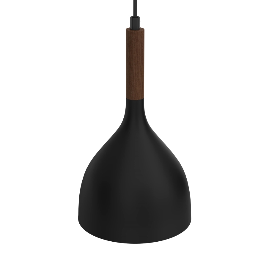 Pakabinamas sietynas NOAK WOOD 2xE27/15W/230V juoda/bukas