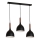 Pakabinamas sietynas NOAK WOOD 3xE27/15W/230V juoda/bukas