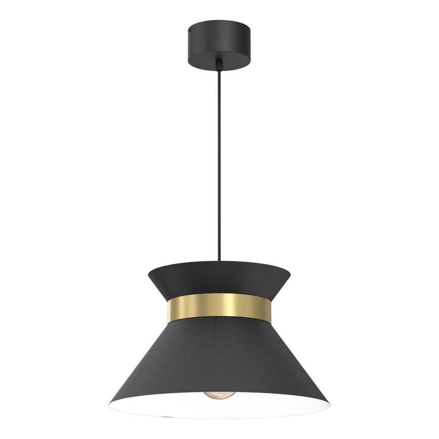 Pakabinamas sietynas NORGE 1xE27/15W/230V juoda/auksas