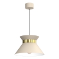 Pakabinamas sietynas NORGE 1xE27/15W/230V smėlio spalva/auksas