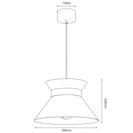 Pakabinamas sietynas NORGE 1xE27/15W/230V smėlio spalva/auksas