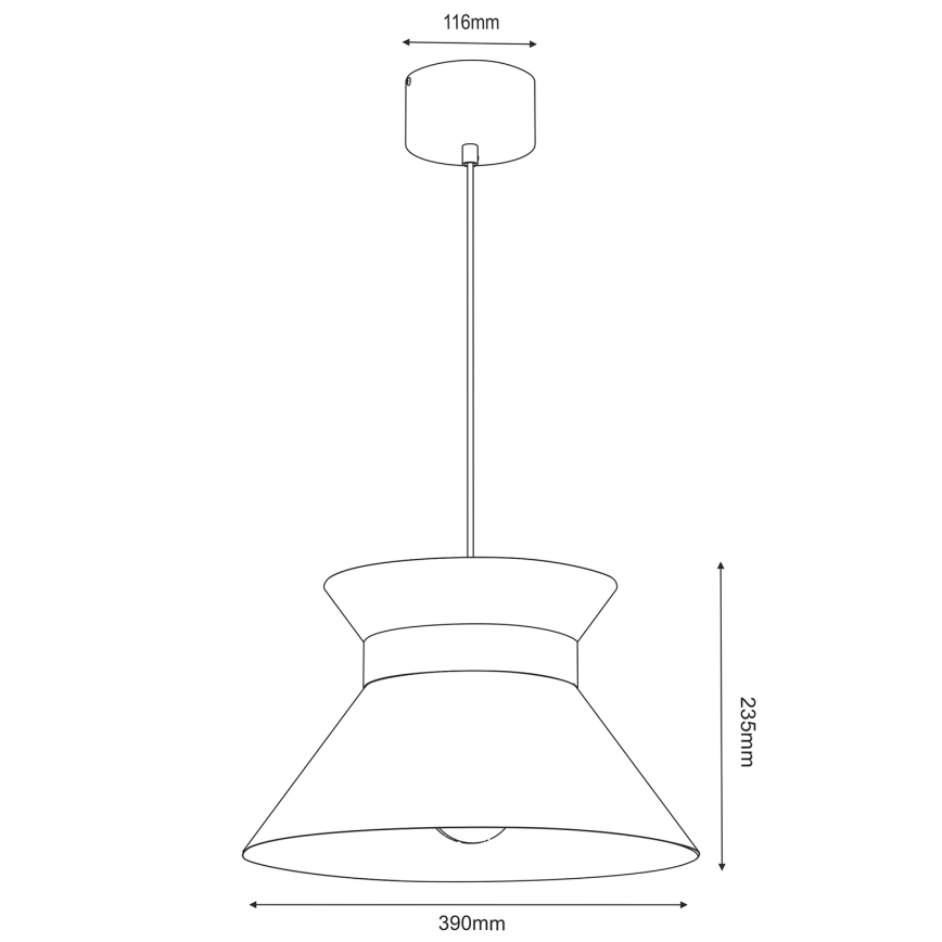 Pakabinamas sietynas NORGE 1xE27/15W/230V smėlio spalva/auksas