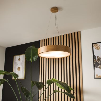 Pakabinamas sietynas OAK 3xE27/60W/230V ąžuolas ø 47,5 cm - FSC sertifikuota