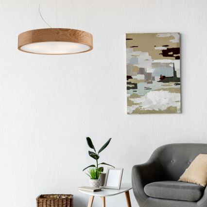 Pakabinamas sietynas OAK 3xE27/60W/230V ąžuolas ø 47,5 cm - FSC sertifikuota