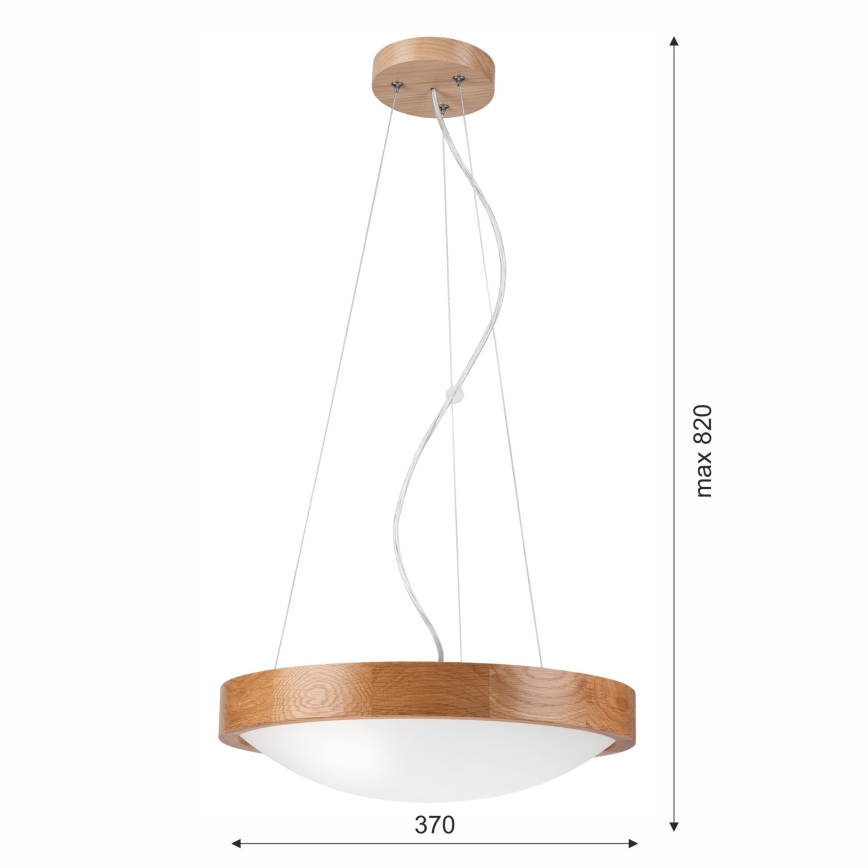 Pakabinamas sietynas OAK SLIM 2xE27/60W/230V ø 37 cm ąžuolas