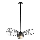Pakabinamas sietynas OGGI 1xE27/40W/230V diametras 60 cm juoda