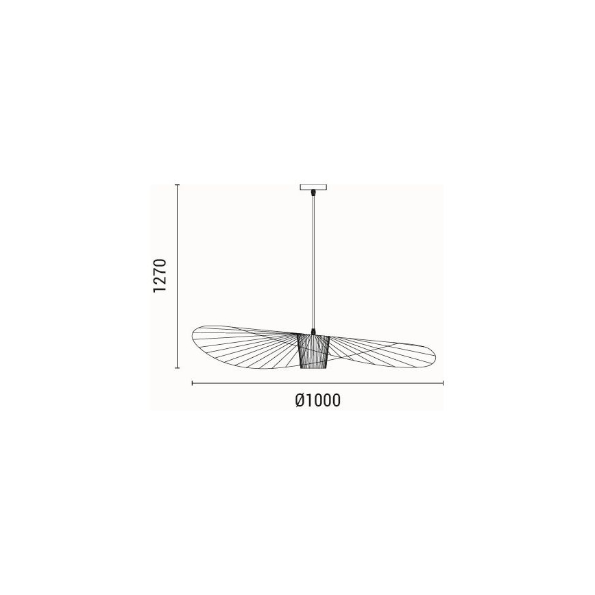 Pakabinamas sietynas OGGI 1xE27/40W/230V diametras 100 cm juoda