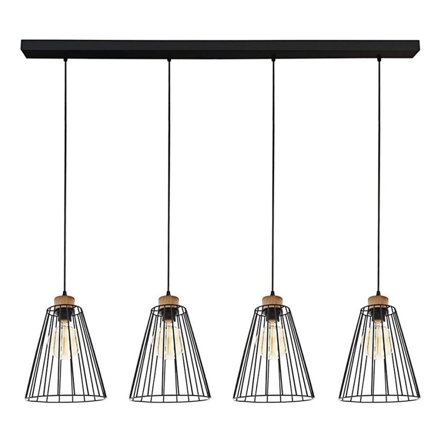 Pakabinamas sietynas ORAZIO 4xE27/60W/230V ąžuolas