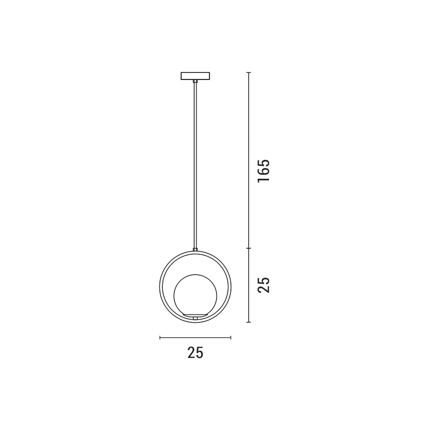 Pakabinamas sietynas ORBA 1xE27/15W/230V žalvaris