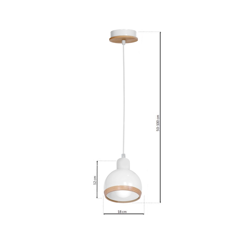Pakabinamas sietynas OVAL 1xE27/60W/230V juodas