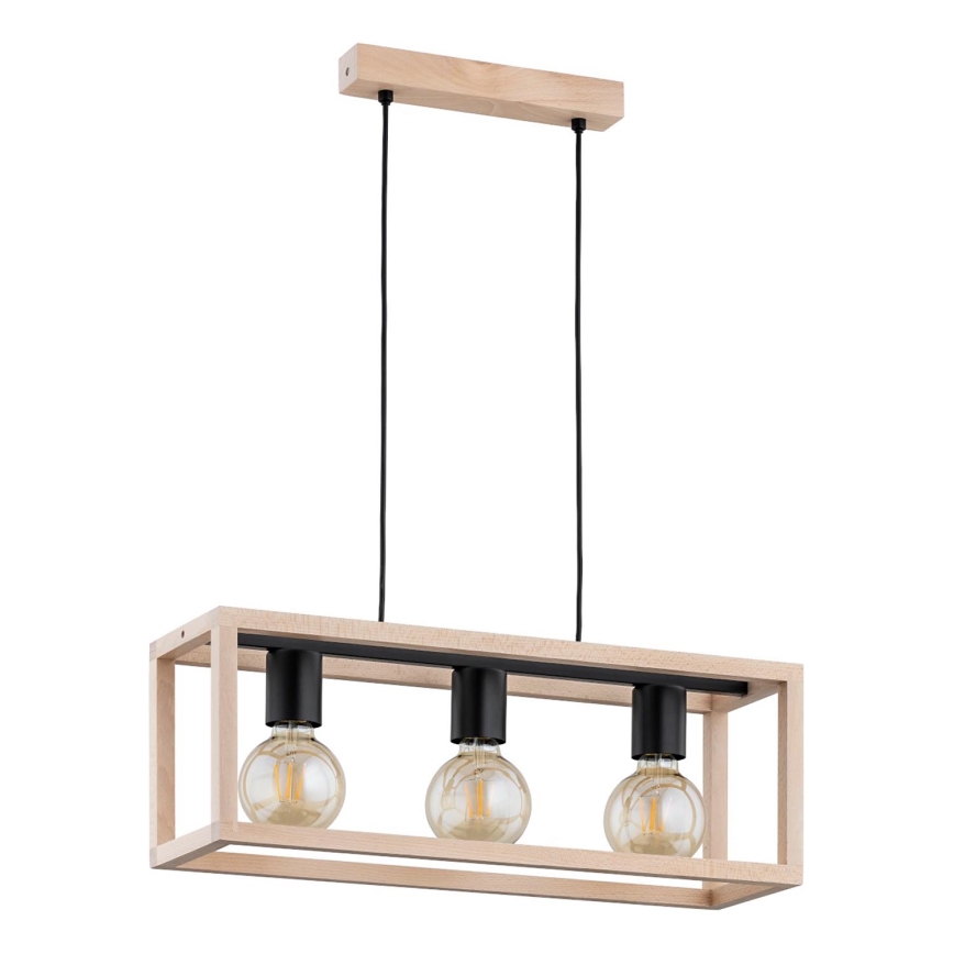 Pakabinamas sietynas PAKO 3xE27/15W/230V smėlio spalva