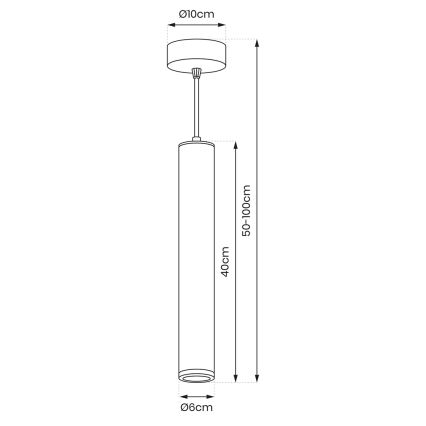 Pakabinamas sietynas PORTER 1xGU10/8W/230V baltas