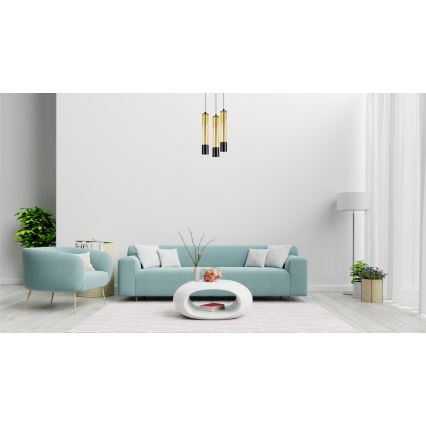 Pakabinamas sietynas PRESCOT 3xGU10/40W/230V aukso