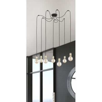 Pakabinamas sietynas QUALLE 5xE27/60W/230V voras