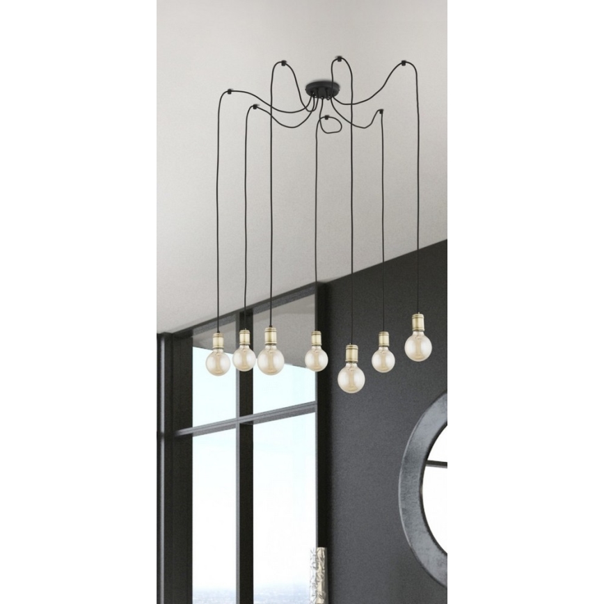 Pakabinamas sietynas QUALLE 5xE27/60W/230V voras