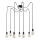 Pakabinamas sietynas QUALLE 7xE27/60W/230V voras