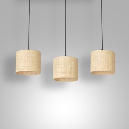 Pakabinamas sietynas RATTAN 3xE27/60W/230V rotango