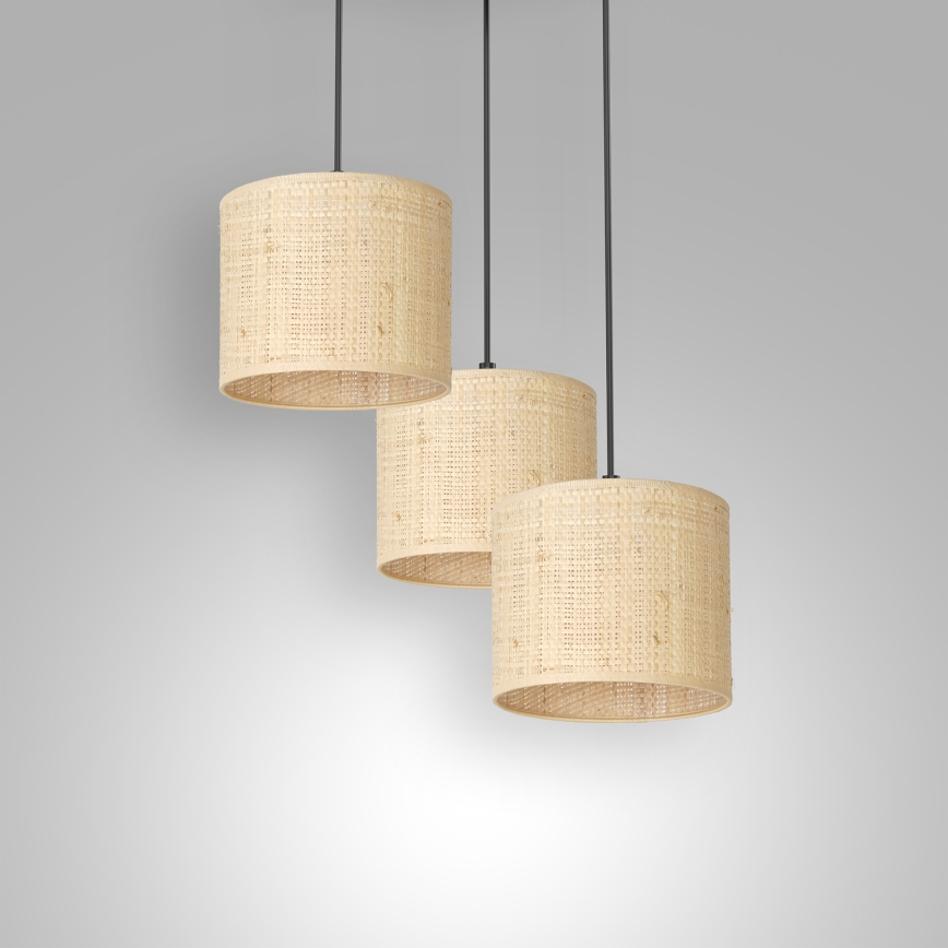 Pakabinamas sietynas RATTAN 3xE27/60W/230V rotango