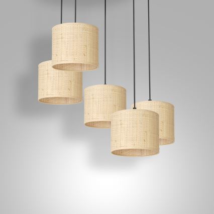 Pakabinamas sietynas RATTAN 5xE27/60W/230V rotango