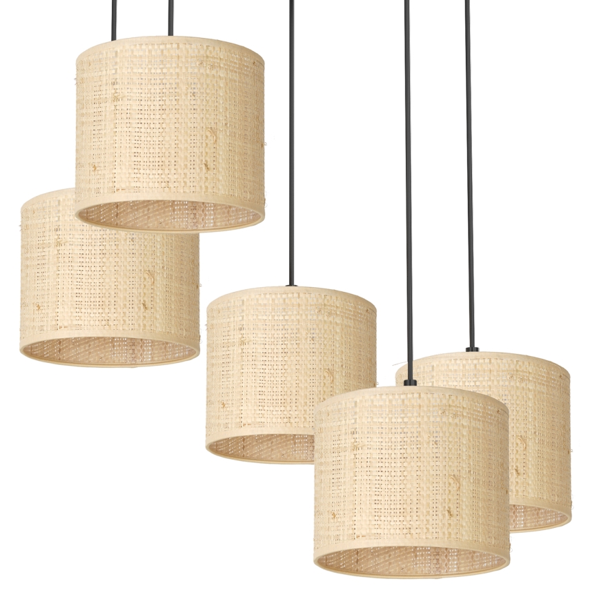 Pakabinamas sietynas RATTAN 5xE27/60W/230V rotango